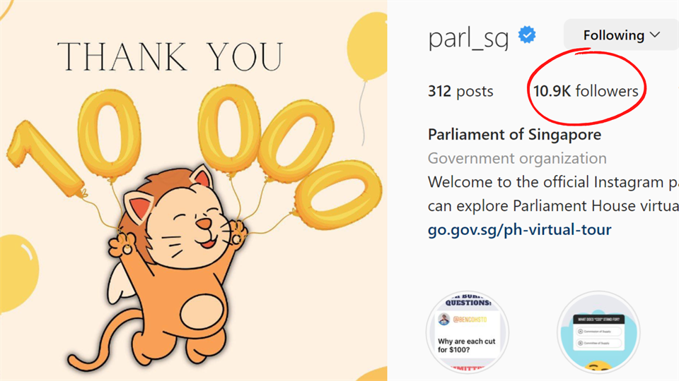 Parliament social media in 2022